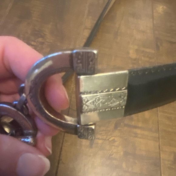 Brighton Black leather Adjustable Toggle belt - Picture 3 of 10